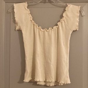 cute flowy off shoulder brandi top